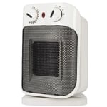 Clas Ohlson Oscillating Fan Heater for Home - up to 1500W, with Tip-Over and Overheating Protection - White