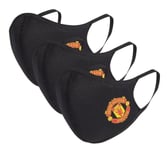 Adidas Manchester United Football Face Mask Pack Of 3 One Size Covering