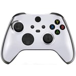 eXtremeRate Replacement Front Housing Shell for Xbox Series X Controller, Chrome Silver Custom Cover Faceplate for Xbox Series S Controller - Controller NOT Included