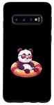 Coque pour Galaxy S10 Bande dessinée Panda mignon en vacances d'été