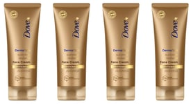 4 x DOVE DERMASPA Summer Revived FACE CREAM Medium-Dark Skin (75ml)  *£5.49/unit