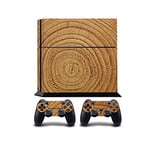 Wood Rings Print PS4 PlayStation 4 Vinyl Wrap/Skin/Cover for Sony PlayStation 4 Console and PS4 Controllers