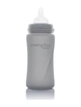 Glass Baby Bottle Healthy + Quiet Grey 240Ml Baby & Maternity Baby Feeding Baby Bottles & Accessories Baby Bottles Grey Everyday Baby