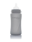 Everyday Baby Glass Baby Bottle Healthy + Quiet Grey 240Ml Grå
