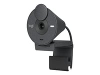 Logitech BRIO 300 - Verkkokamera - Full HD - 1920 x 1080 - Sisäänrakennettu mikrofoni - USB-C - Grafiitti