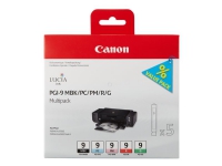 Canon PGI-9 MBK/PC/PM/R/G Multi-Pack - 5-pack - rød, grønn, matt svart, fotocyan, fotomagenta - original - blekkbeholder - for PIXMA Pro9500, Pro9500 Mark II