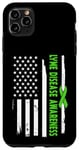 Coque pour iPhone 11 Pro Max Drapeau américain de sensibilisation à la maladie de Lyme - Ruban vert citron