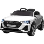 Voiture véhicule électrique enfant e-tron Sportback s line 12 v - v. max. 8 Km/h - effets sonores, lumineux - télécommande, port usb, MP3 - blanc