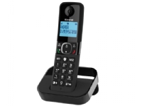 Alcatel F860, Analog telefon/DECT-telefon, Trådlös telefonlur, Högtalartelefon, 100 poster, Namn och uppringnings-ID, Svart