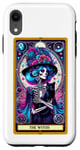 Coque pour iPhone XR Witch Black Cat Tarot Carte Squelette Skelly Magic Spell Wicca