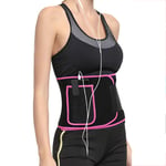 GDZFY Waist Trimmer Belt For Women & Men,Waist Trainer,Ab Belt For Weight Loss,Abdominal Trainer With Smartphone Sleeve Pink L
