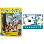 Mattel Games Pictionary Air, Family Board Game for Kids and Adults, Engaging Gift for Kids, Drawing Game for 2 Teams with Multiple Players, GJG17 & Classic Scrabble, Original Crossword Board Game