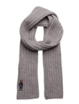 Polo Bear Rib-Knit Scarf Accessories Scarves Winter Scarves Grey Polo Ralph Lauren