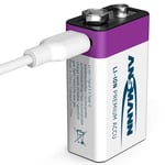 Ansmann 9V Rechargeable USB-C Battery