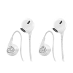 2 Pack Earphones, CBGGQ Noise Isolating In-Ear Headphones with Microphone & Remote, Heavy Bass Stereo Earphones with Pure Sound and Powerful Bass, Headphones for iOS and Android,Laptops,MP3,etc（White）