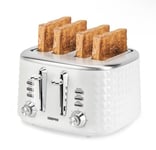 Diamond Pattern Desig 4Slice Extra Wide Slot Toaster Variable Browning Control W