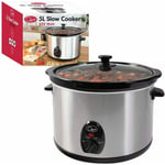 Quest 5 Litre 320W Stainless Steel Multi Function Electric Kitchen Slow Cooker