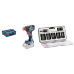 Bosch Professional 06019G4202 GDX 18 V - 200 Cordless Impact Driver Celsius (Torque: 200 Nm, in L - Boxx, Without Battery) + 2608551029 Impact Control Socket Set (7-Piece)