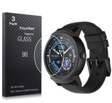 Youniker 3 Pack Compatible with Garmin Vivoactive 3 & Forerunner 245 & Fenix 5s Plus Screen Protector Tempered Glass for Ticwatch E & S Smart Watch Screen Protectors Foils Glass
