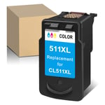 ATOPolyjet 511 XL Remanufactured Ink Cartridges for Canon CL511 CL-511XL Colour Use in Pixma MX340 MX410 MP480 MP250 MP280 iP2702 MP495 MP490 MX320 MP499 MX330 MX420 MP270 MX350 MP240 iP2700 (1 Pack)