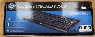 HP K2500 Wireless Keyboard 2.4 GHz - ENGLISH - NEW UK