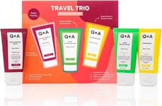 Q+A Travel Trio Body Care Giftset, Containing a Hyaluronic Acid Body Wash, AHA E