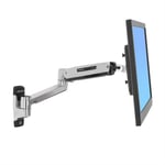 Ergotron LX Sit-Stand Wall Mount LCD Arm. Maximum weight capacity: 11