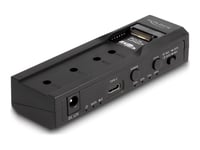Delock - Kontrollerkort - Klonfunktion - 2.5", 3.5", M.2 - M.2 Card (Pcie Nvme & Sata) / Sata Ssd - Usb-C 3.2 (Gen 2X1) - Svart