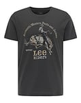 Lee Short Sleeve Washed Black Rider T-Shirt