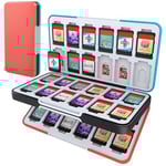 HEIYING Étui pour Cartes de Jeu pour Nintendo Switch & OLED, Mallette de Transport de Voyage Portable en Fibre de Carbone avec 48 Emplacements pour Carte de Jeu et 24 Emplacements pour Carte Micro SD