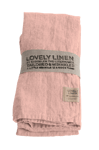 Lovely Linen - Servett Lovely i tvättat lin, 4-pack - Rosa - 45X45