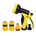 Hose Pipe Spray Gun,High-Pressure Hose Nozzle Suit for Hozelock Hose Set,10 Modes Patterns Hose Spray Gun,High-Pressure Anti-Slip Hose Nozzle for Lawns Watering,Car Wash, Pets Shower & Home Cleaning