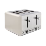 Tower T20051MSH Cavaletto 4-Slice Toaster with Defrost/Reheat, 1800W, Latte