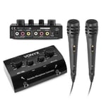 Vonyx AV430B Karaoke Microphone Party Set Mixer Kit for Audio Video Connection
