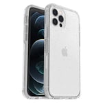 OtterBox iPhone 12 & iPhone 12 Pro Symmetry Series Case - STARDUST (SILVER FLAKE/CLEAR), Ultra-Sleek, Wireless Charging Compatible, Raised Edges Protect Camera & Screen