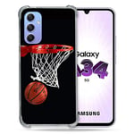 Cokitec Coque Renforcée en Verre Trempé pour Samsung Galaxy A34 5G Sport Basket Panier