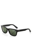 Ray-Ban Polo Ralph Lauren Rectangle Black Frame Sunglasses - Grey