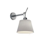 Artemide - Tolomeo Diffusore Vägglampa, Skärm i Grå satintyg Ø 24 cm