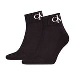 Calvin Klein Strumpor 2P Monogram Quarter Socks Svart Strl 39/42 Herr