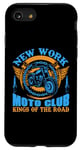 Coque pour iPhone SE (2020) / 7 / 8 Motocycliste rétro Kings of the Road du New York Moto Club