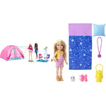 Barbie It Takes Two Camping Playset with Tent, 2 Barbie Dolls & 20 Pieces  Including Animals, Telescope & Accessories, Toy for 3 Year Olds & Up