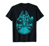 Star Wars Millennium Falcon Blue Falcon Lines T-Shirt