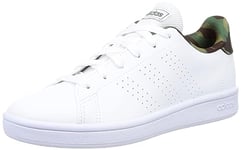 adidas Homme Advantage Base Court Lifestyle Shoes Sneaker, Blanc FTWR White/Core Black, Numeric_38 EU