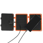 VoltSolar Compact Solar Oplader, 10W, USB-A - Sort/orange