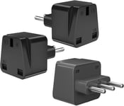 [3 Pack] UK to Italy Plug Adapter, UK to 3 Pin Italy Travel Adaptor,UK to Power