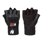 Gorilla Wear Dallas Wrist Wraps Gloves Black/red Seam L