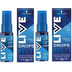 Schwarzkopf LIVE Colour Drops Vegan Semi-permanent Crystal Blue 30 Ml -2 Pack