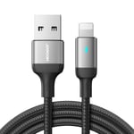 Joyroom A10 USB-A till Lightning kabel 2m - Svart Svart