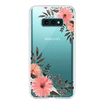Evetane - Coque Silicone Compatible Samsung Galaxy S10e - Protection Intégrale 360, Fine et Transparente - Coque Avant & Arrière - Haute Résistance - Fleurs Roses