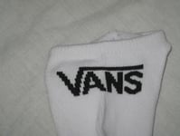 BNWT VANS Mens Low Cut Trainer  Socks White  Size 8½ - 12    3 Pairs